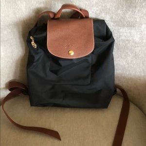 Longchamp backpack size small.